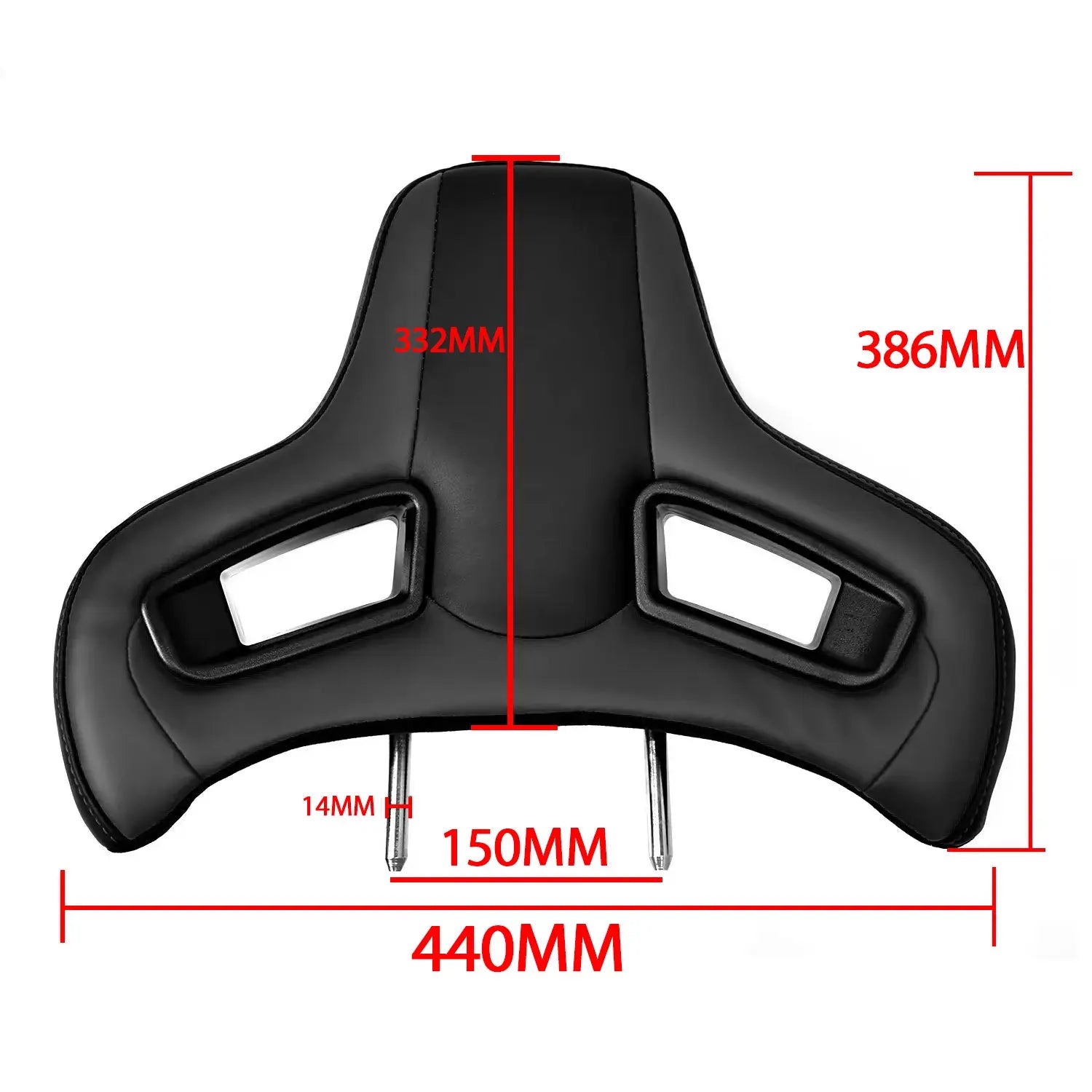 Universal Racing Style Car Seat Headrest - 150mm Max Motorsport