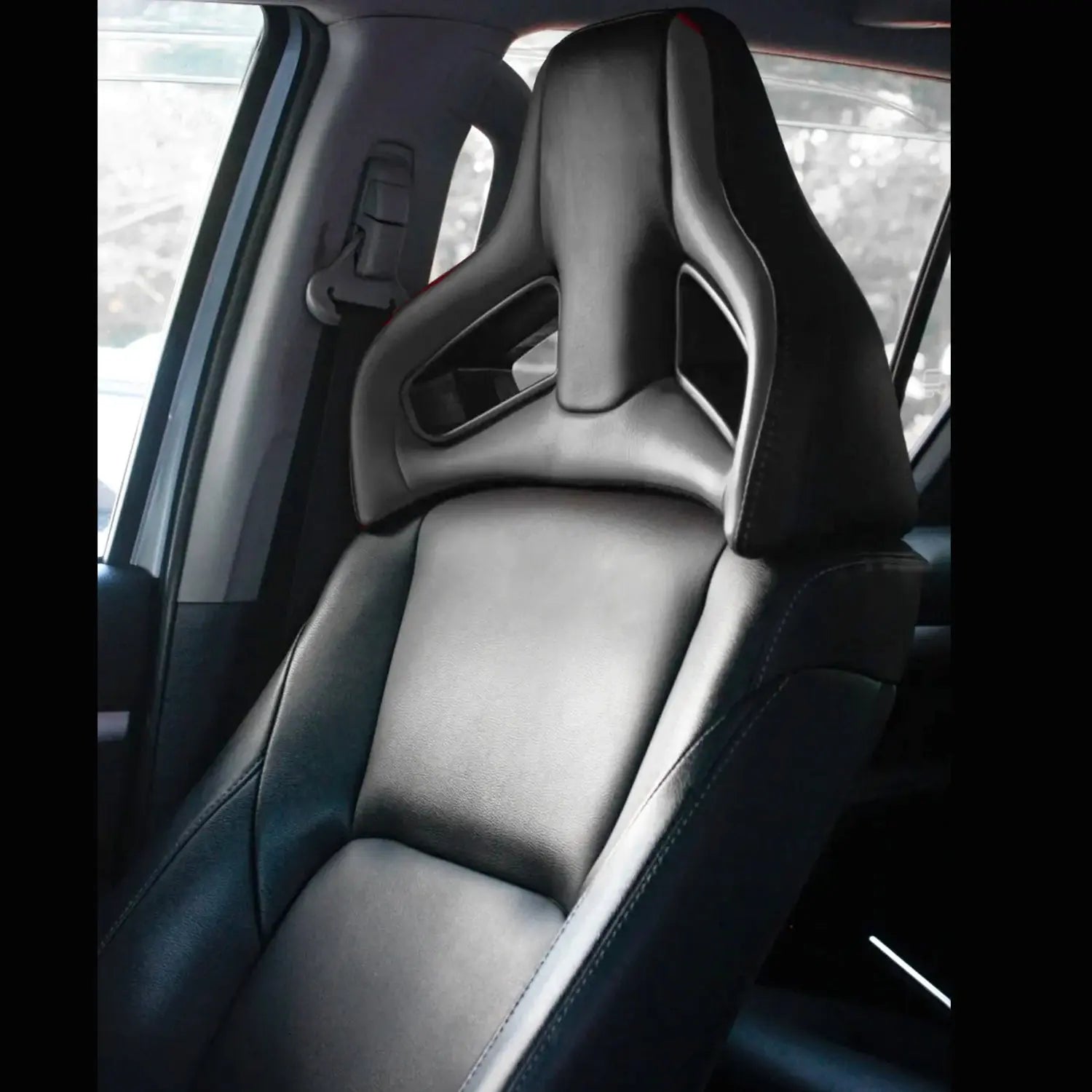 Universal Racing Style Car Seat Headrest - 150mm Max Motorsport