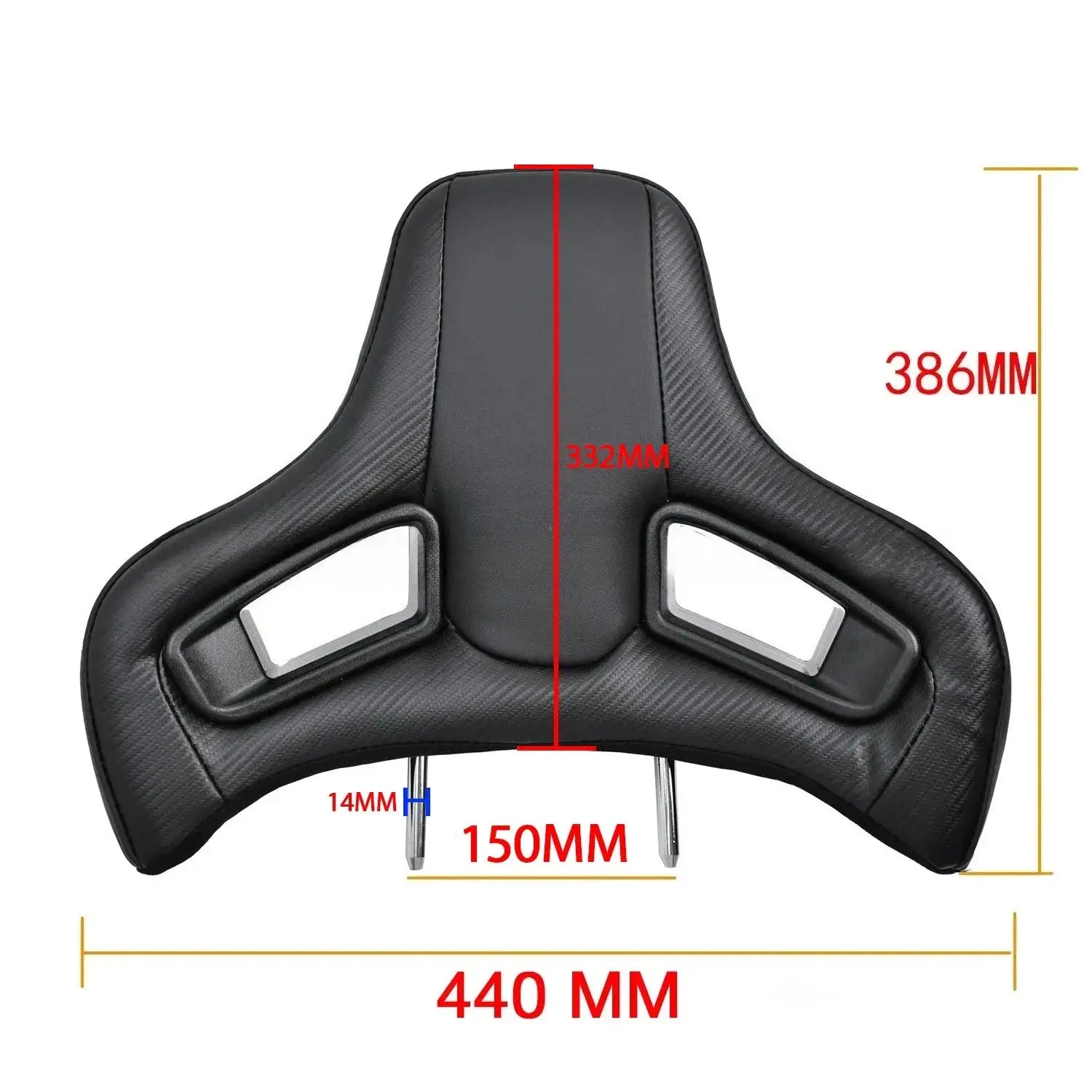 Universal Racing Style Car Seat Headrest - 150mm Max Motorsport