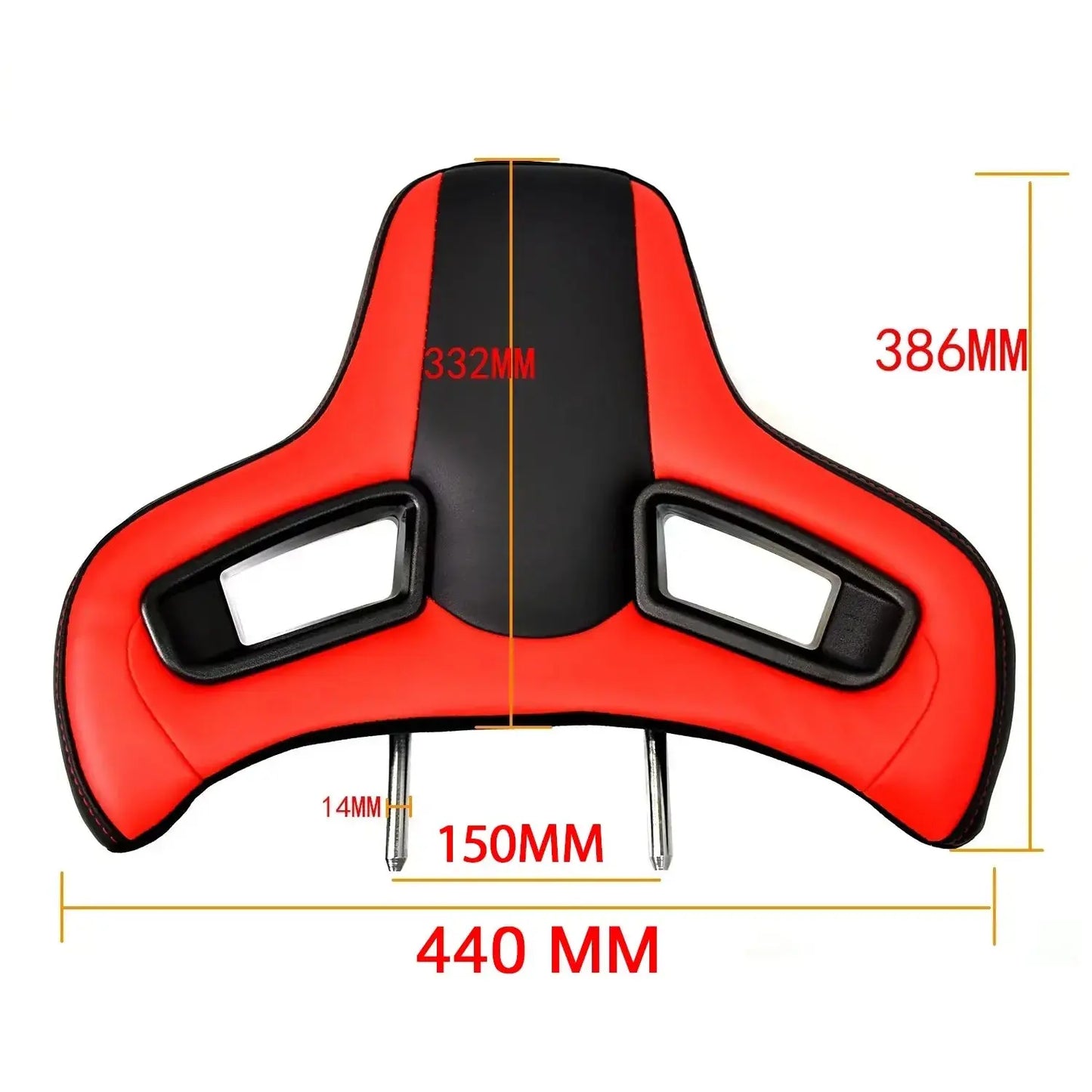 Universal Racing Style Car Seat Headrest - 150mm Max Motorsport
