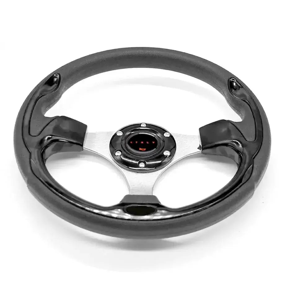 Universal Racing Style Steering Wheel - Black Max Motorsport