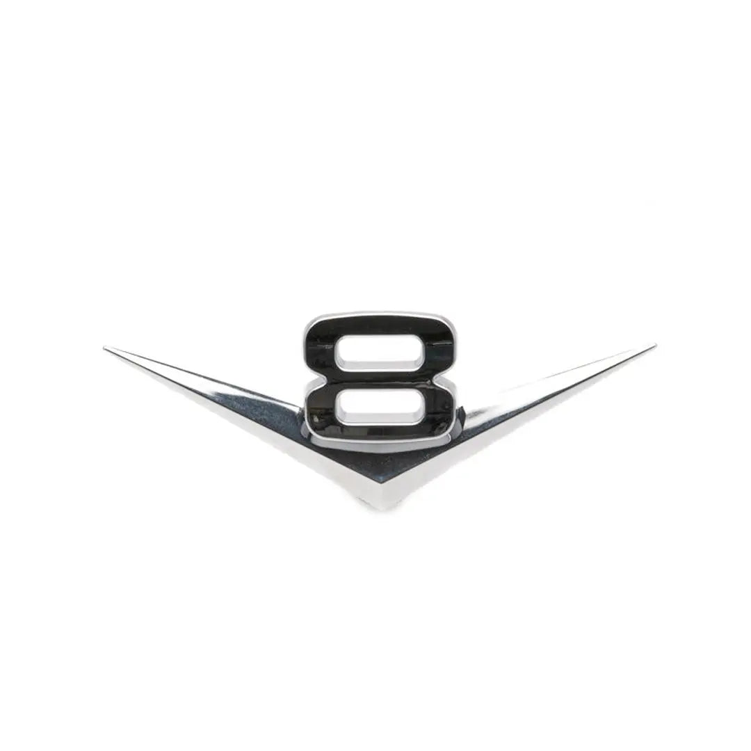 Universal V8 Chrome Metal Badge maxmotorsports