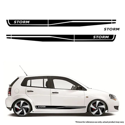 Universal VW Polo Storm Vinly Sticker Kit (Black) Max Motorsport