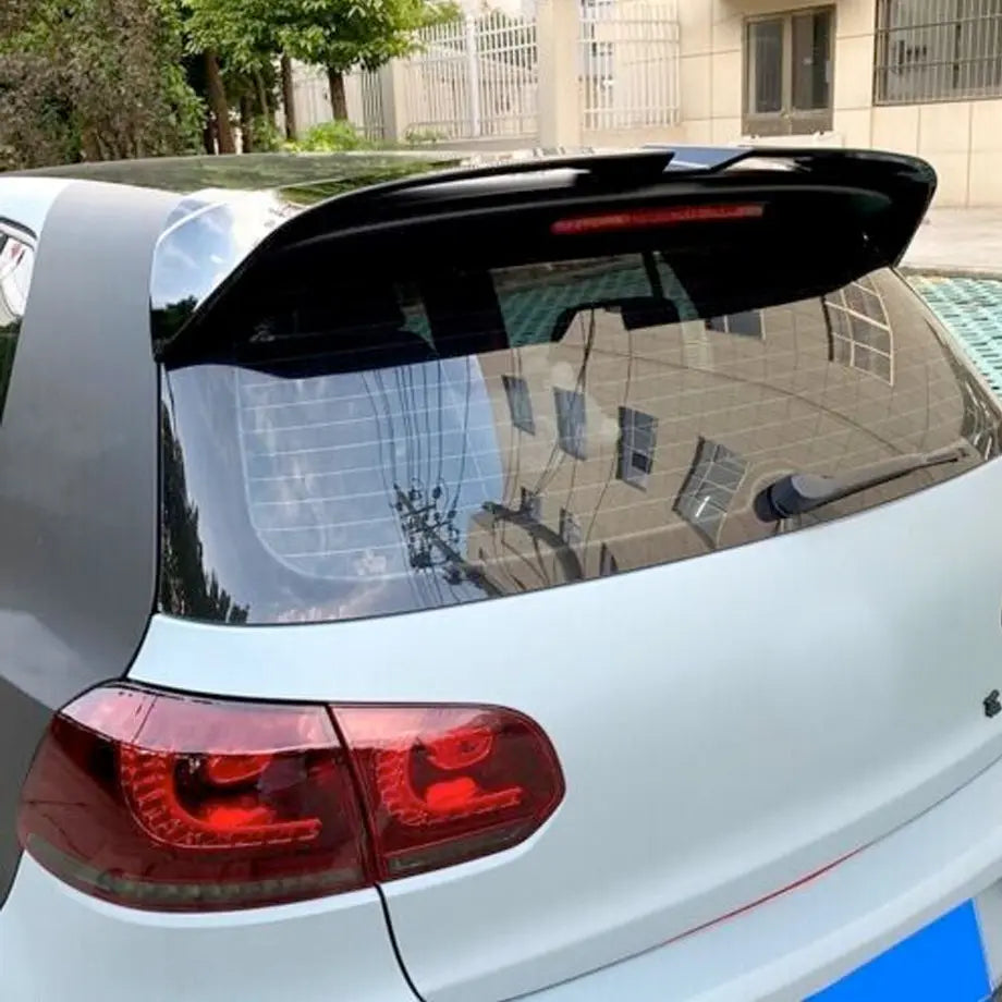 VW Golf 6 Oettinger Style Gloss Black Plastic Roof Spoiler maxmotorsports