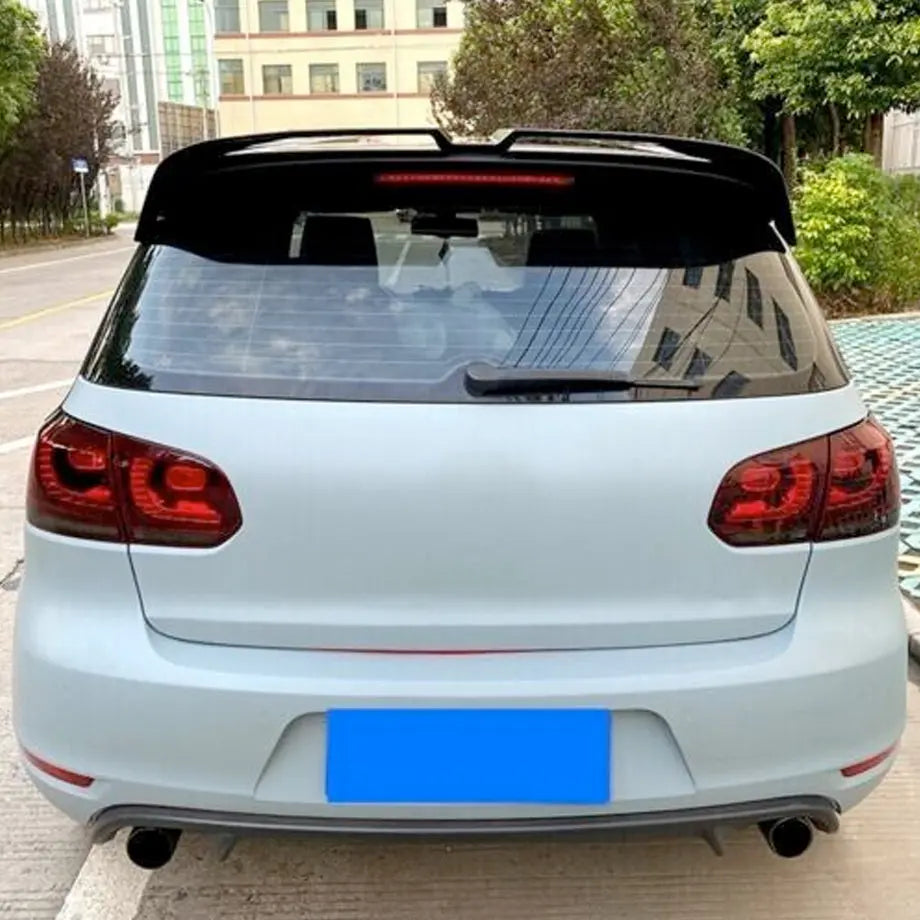 VW Golf 6 Oettinger Style Gloss Black Plastic Roof Spoiler maxmotorsports