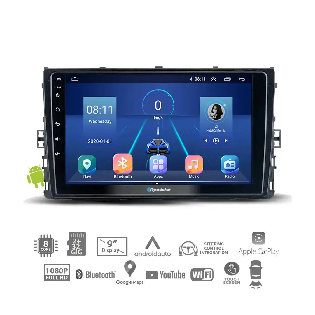 VW Polo 8 AW (18-21) - 9 Inch Roadstar Android Entertainment & GPS System Roadstar