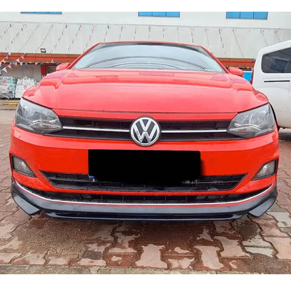 VW Polo 8 AW (18-22) ABT Style Gloss Black 3-Piece Front Spoiler Max Motorsport