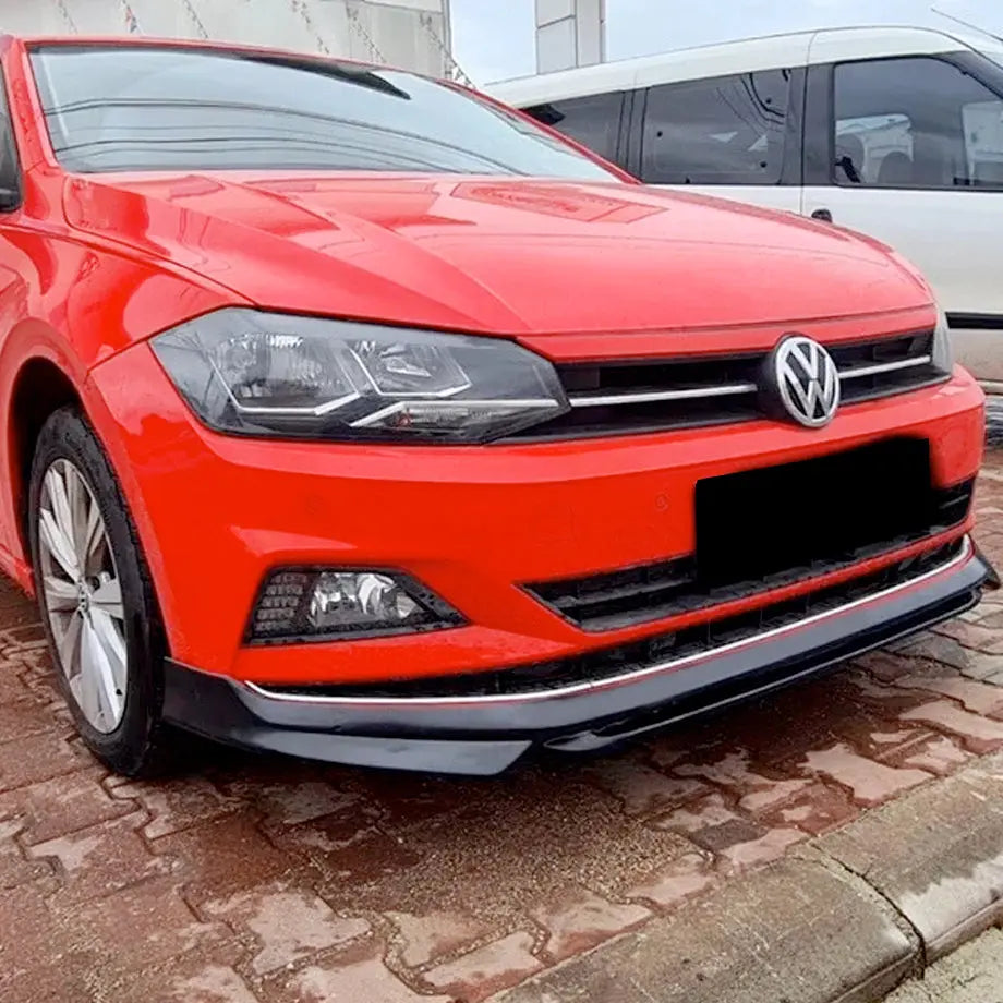 VW Polo 8 AW (18-22) ABT Style Gloss Black 3-Piece Front Spoiler Max Motorsport