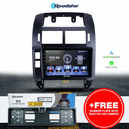 VW Polo 9N3 / Vivo (05-17) - 9 Inch Roadstar Android Multimedia Unit + FREE Number Plate Camera Roadstar