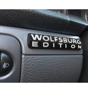 Wolfsburg Edition Stick On Metal Badge (Black & White) Max Motorsport