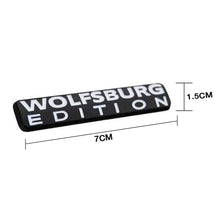 Load image into Gallery viewer, Wolfsburg Edition Stick On Metal Badge (Black &amp; White) Max Motorsport
