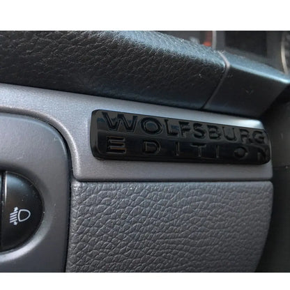 Wolfsburg Edition Stick On Metal Badge (Black) Max Motorsport