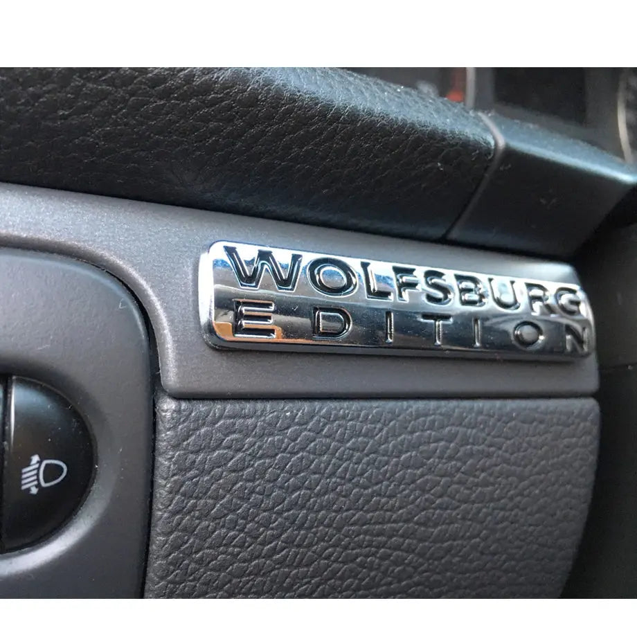 Wolfsburg Edition Stick On Metal Badge (Chrome) Max Motorsport