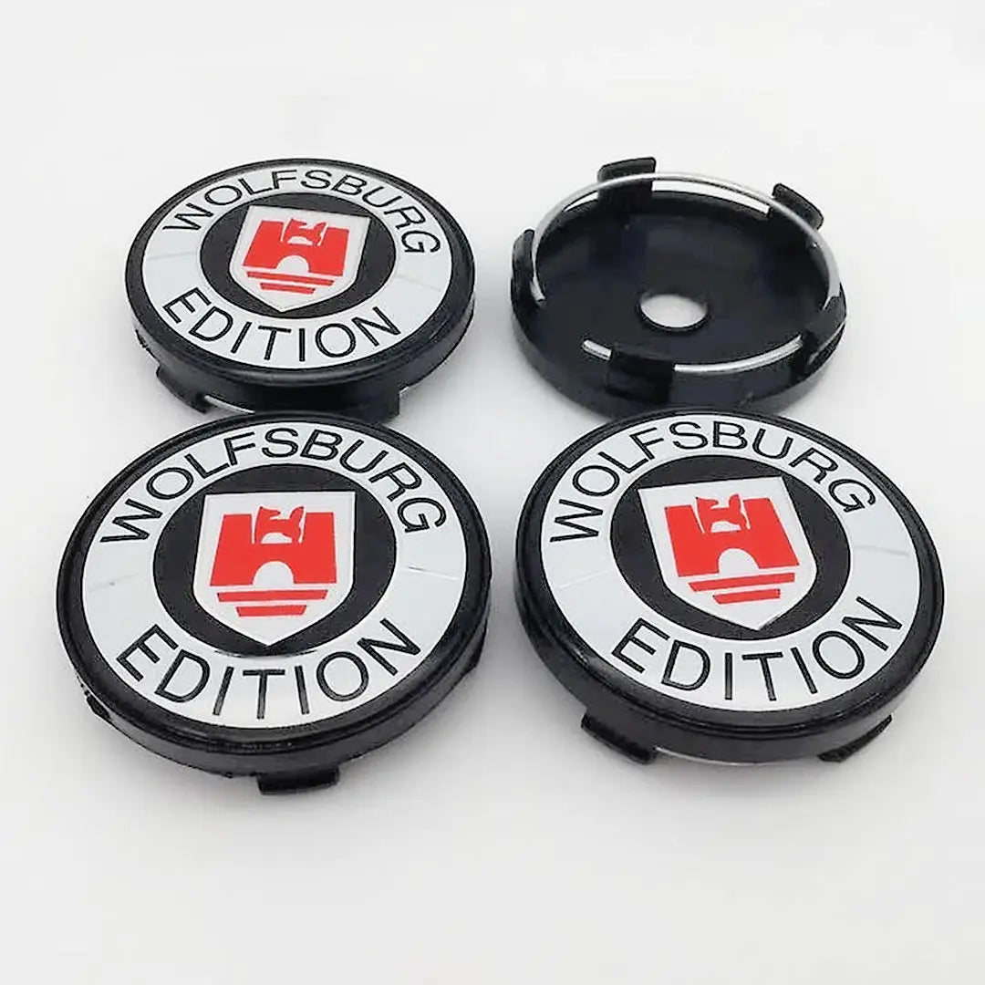 4pcs 56mm 60mm 65mm 68mm Wolfsburg Edition Logo Car Emblem Wheel Center Hub  Cap Auto Rim Refit Badge Covers Sticker Accessories