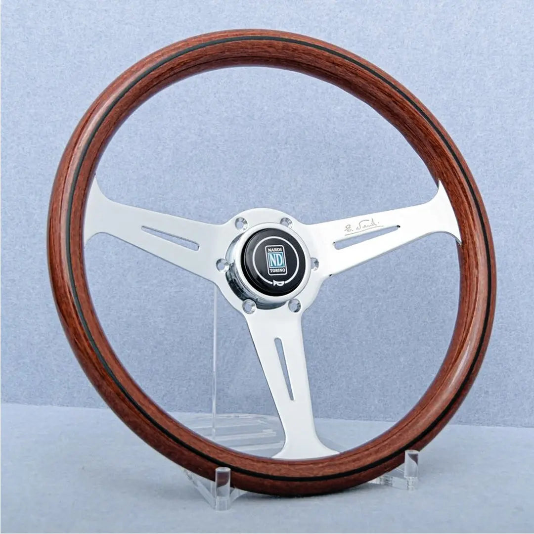 Wood Grain Look Racing Style Steering Wheel (350mm) Max Motorsport