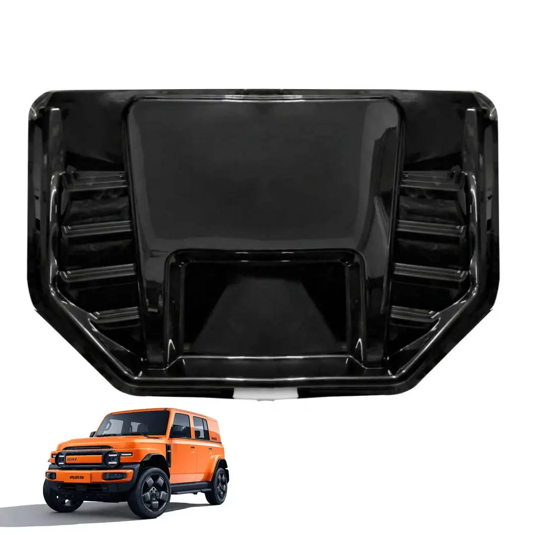 iCAUR V23 Gloss Black Cyber Style Plastic Bonnet Scoop Max Motorsport