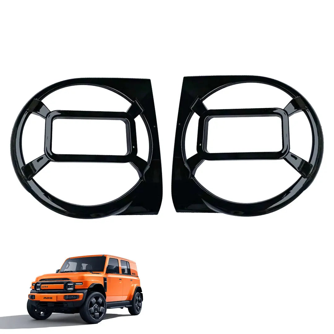 iCAUR V23 Gloss Black Headlight Guard Trim Max Motorsport