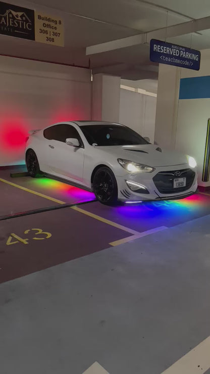 ProGlow App Controlled RGB Neon Under Car Light Kit