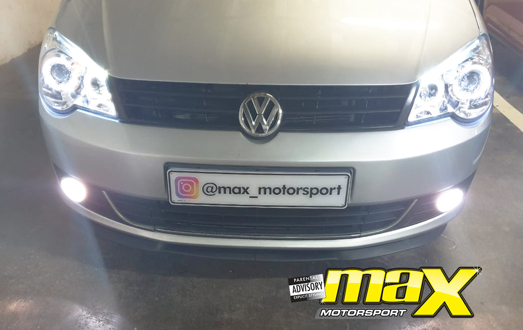 VW Polo Vivo 9N3 Angel Eye Headlights Chrome Max Motorsport vw-polo-vivo-9n3-angel-eye-headlights-chrome-max-motorsport