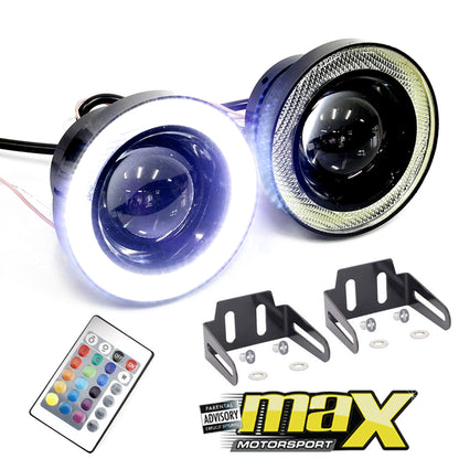 Universal Projector LED Angel Eye 7 Colour Fog Light