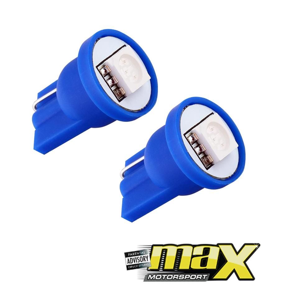 1 SMD T10 Wedge Type Bulbs - (Blue) maxmotorsports