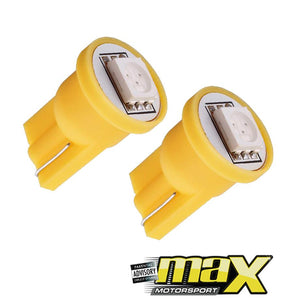 1 SMD T10 Wedge Type Bulbs - (Yellow) maxmotorsports