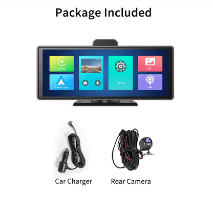 10.25 Inch 2-Way DVR Camera Screen With Carplay & Android Auto Max Motorsport