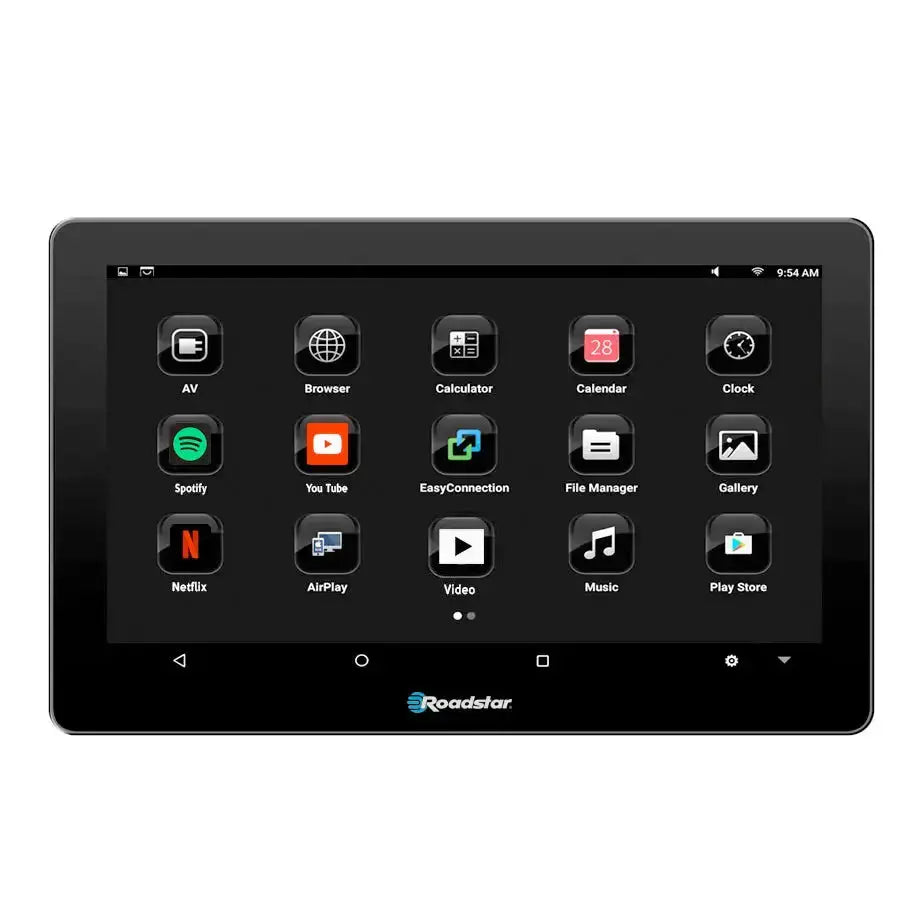 10.8" Roadstar Android Entertainment Headrest Tablet Screens With Bluetooth Headphones Roadstar