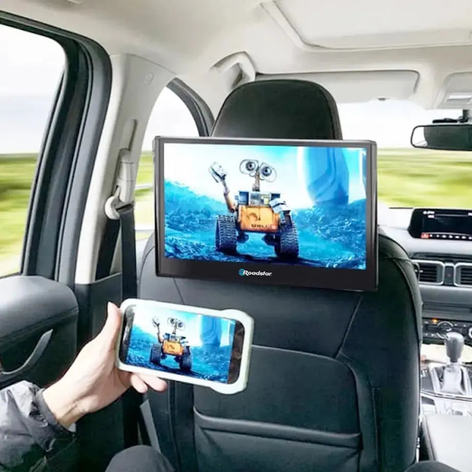 10.8" Roadstar Android Entertainment Headrest Tablet Screens With Bluetooth Headphones Roadstar