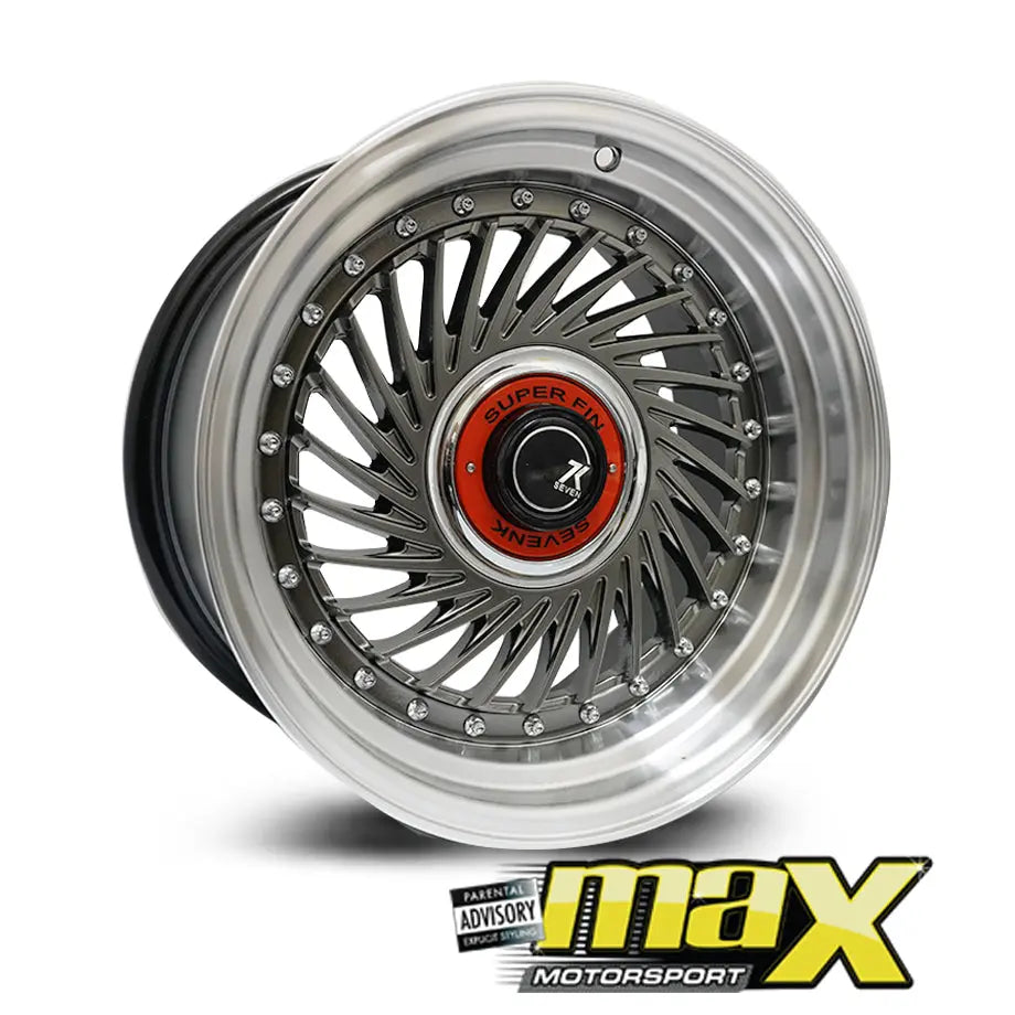 15 Inch Mag Wheel - MX1213 SevenK Twist Wheel (4x100 / 4x108 PCD) Max Motorsport