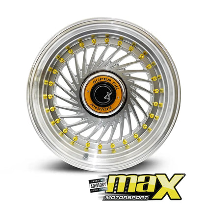 15 Inch Mag Wheel - MX1213 SevenK Twist Wheel (4x100 / 5x100 PCD) Max Motorsport