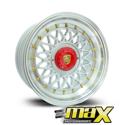 15 Inch Mag Wheel - MX686 Posch Mesh Replica Wheel (4x100 PCD) maxmotorsports