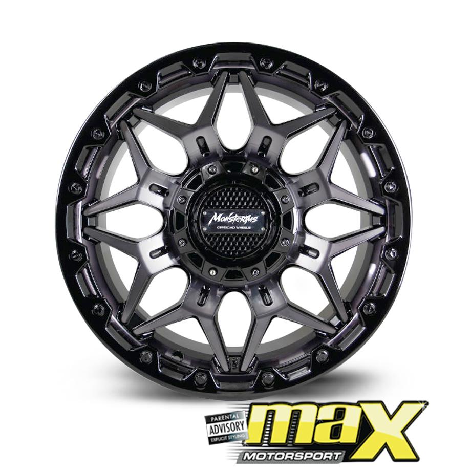 16 Inch Mag Wheel -  MonsteRims Mor-8 Shockwave MX1068B Bakkie Wheels (6x139.7 PCD) maxmotorsports