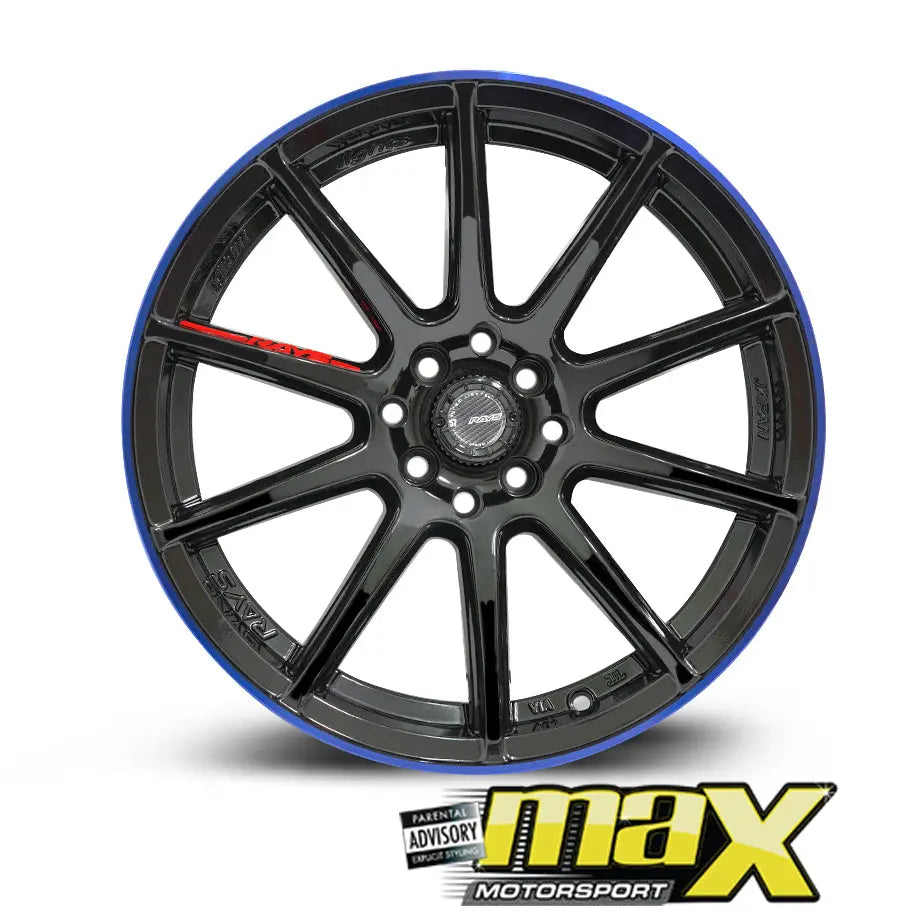 17 Inch Mag Wheel - MX115 Rays Style Wheels - (4x100/114.3 PCD) maxmotorsports