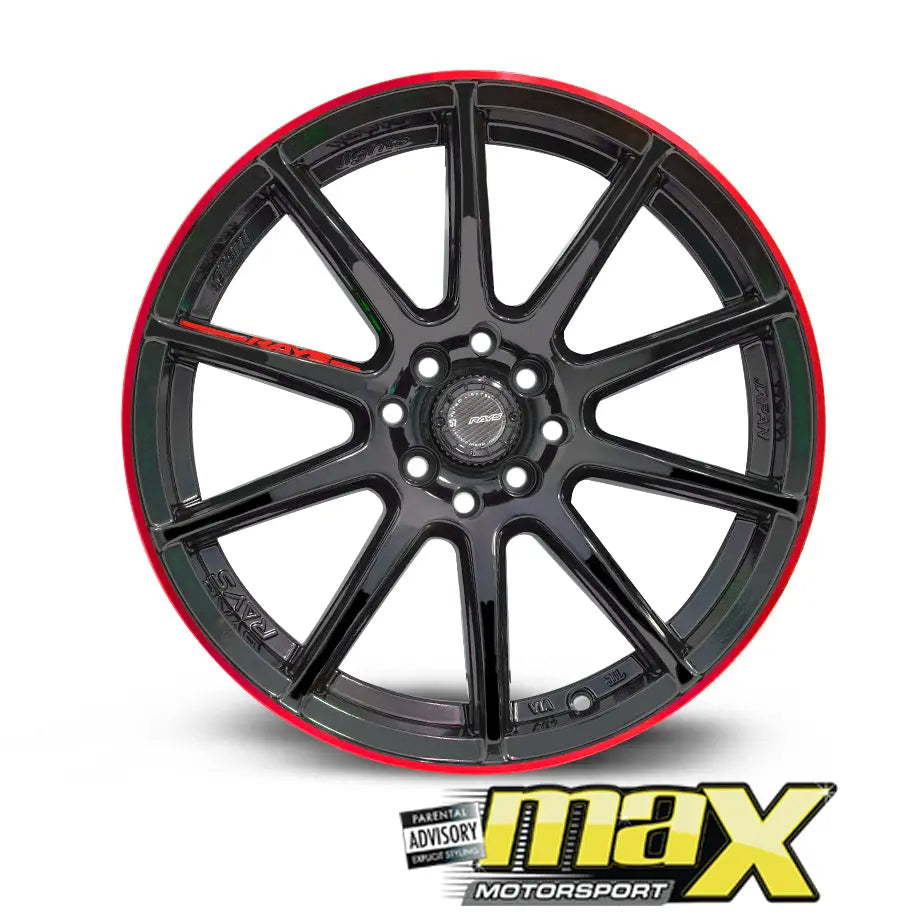 17 Inch Mag Wheel - MX115 Rays Style Wheels - (4x100/114.3 PCD) maxmotorsports