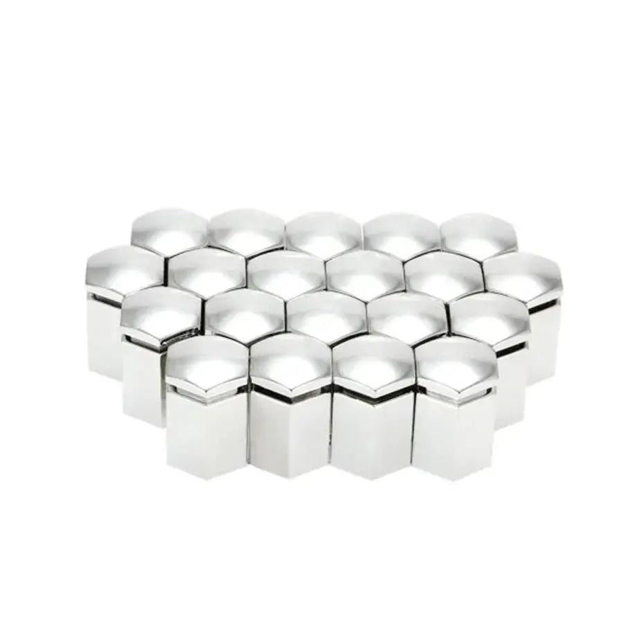 17mm - Plastic Wheel Nut Protective Covers (Chrome) maxmotorsports