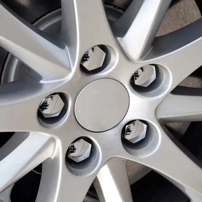 17mm - Plastic Wheel Nut Protective Covers (Chrome) maxmotorsports