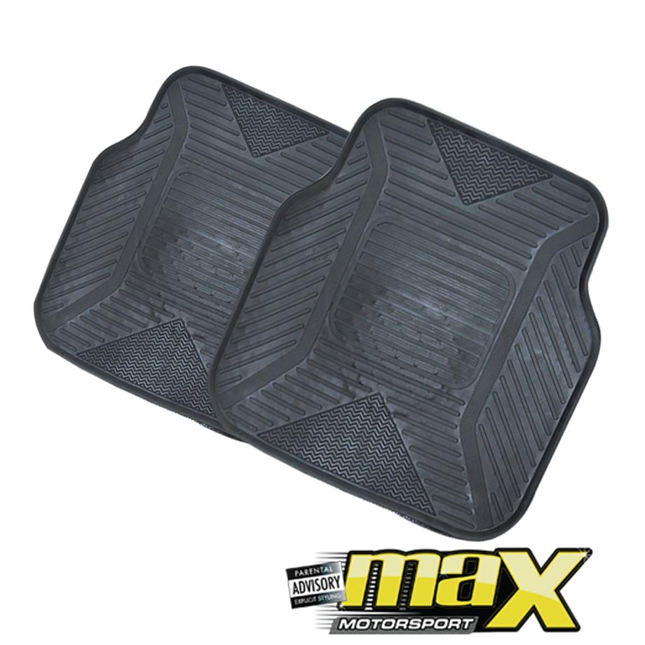 4-Piece VW Branded Rubber Car Mats (Grey) maxmotorsports