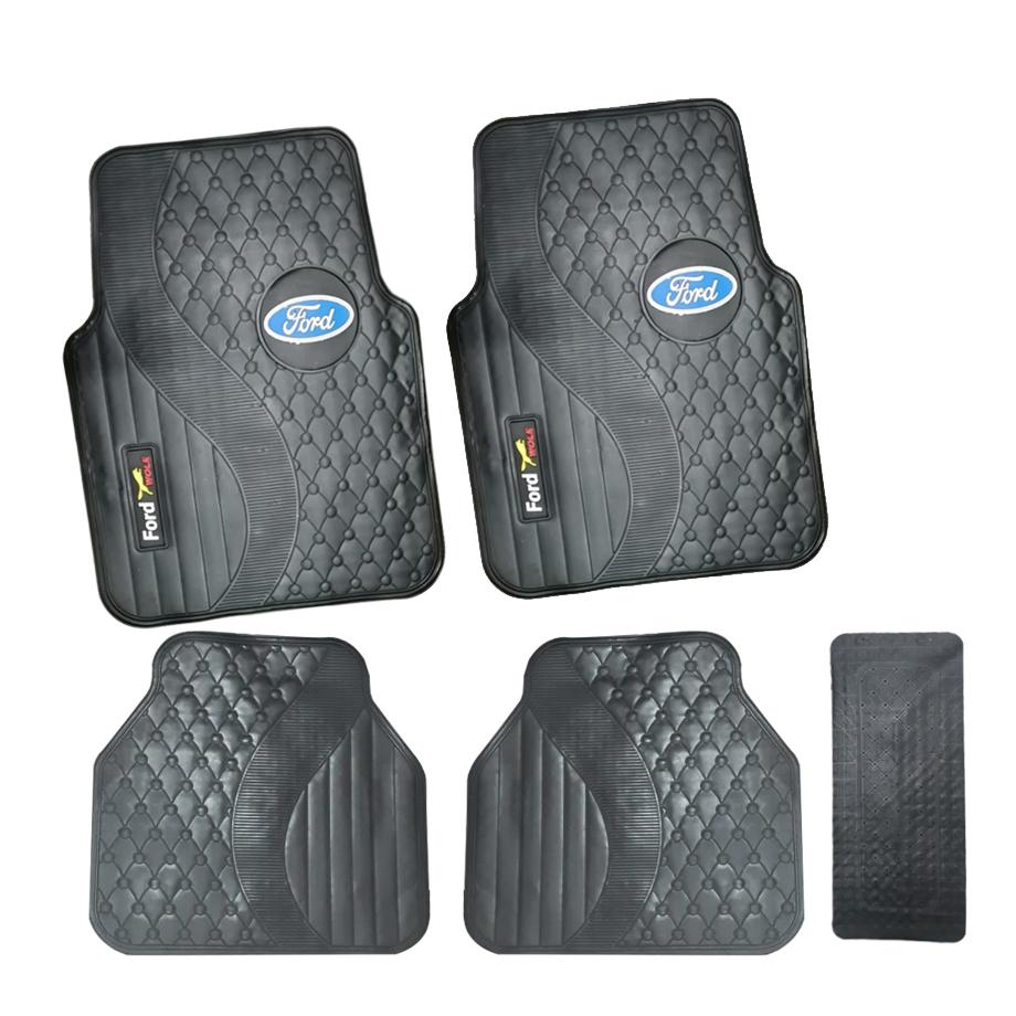 5-Piece Ford Branded Rubber Car Mats maxmotorsports
