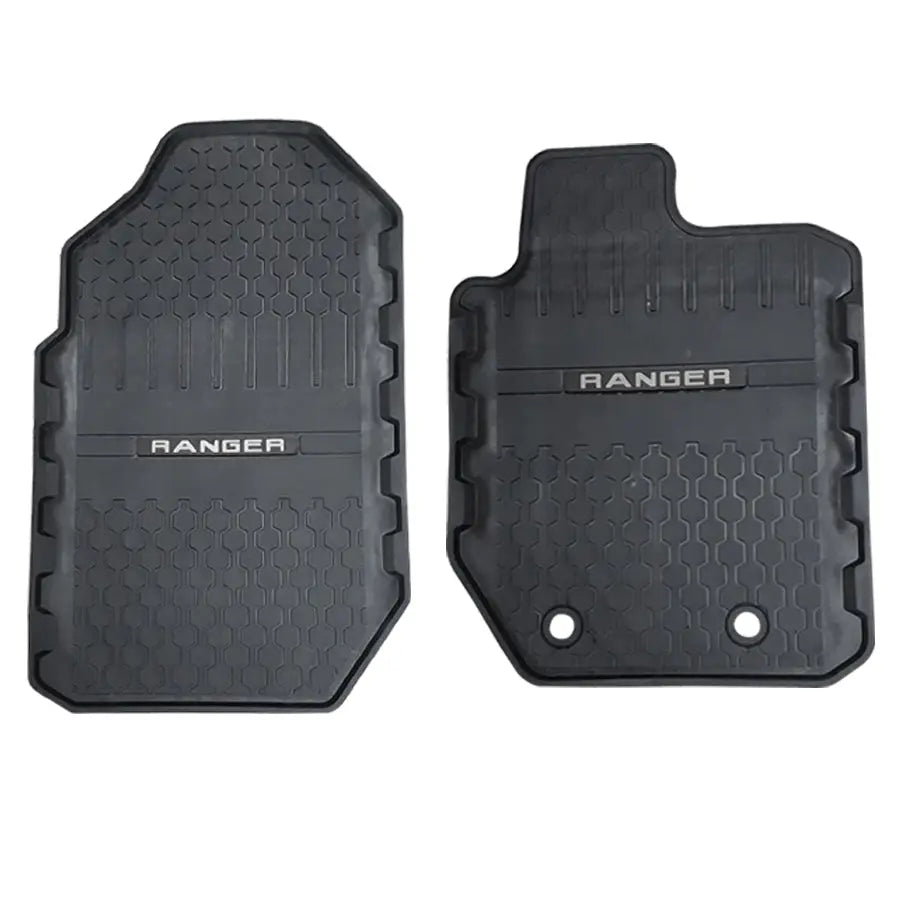 5-Piece Ranger Branded Rubber Car Mats White (NON OEM) maxmotorsports