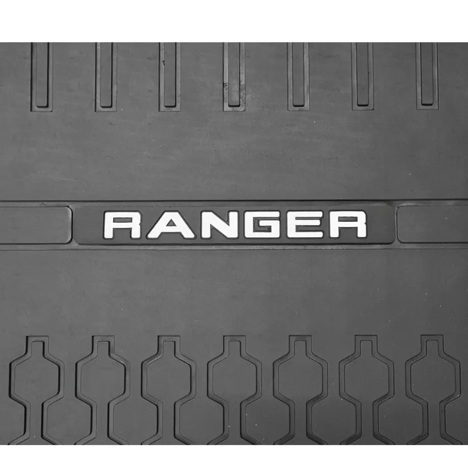 5-Piece Ranger Branded Rubber Car Mats White (NON OEM) maxmotorsports