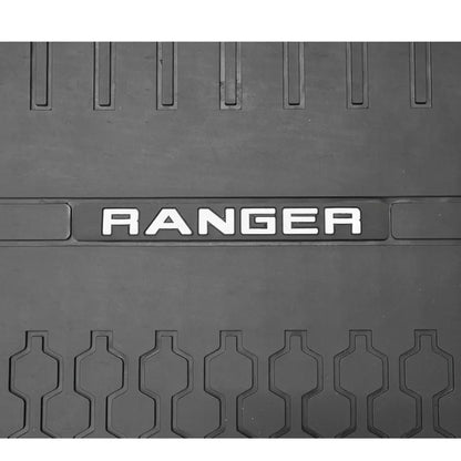 5-Piece Ranger Branded Rubber Car Mats White (NON OEM) maxmotorsports