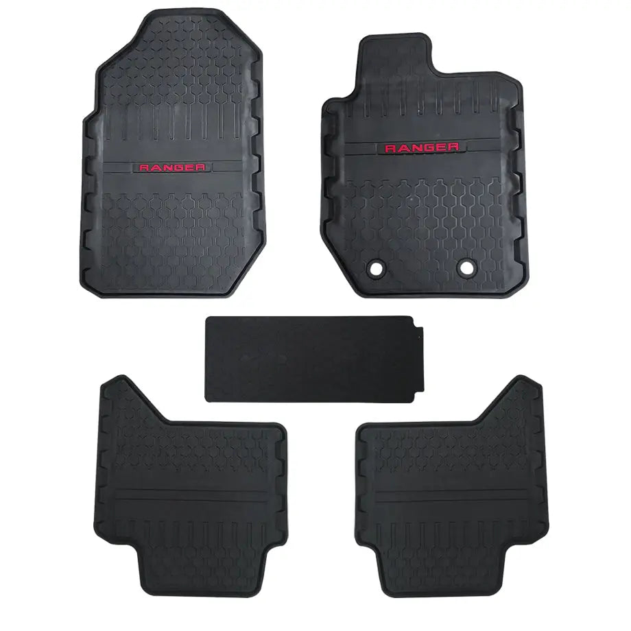 Suitable To Fit - Ranger T6 / T7 / T8 Custom Rubber Mats (5-Piece ...
