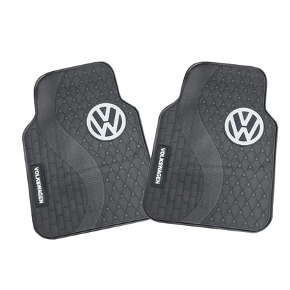 5-Piece VW Branded Rubber Car Mats (White) maxmotorsports