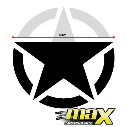 Universal Rubicon Military Star Sticker Kit (50cm)