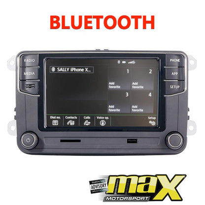 6.5 Inch VW RCD360 Double Din Media Receiver With Apple Carplay & Android Auto Max Motorsport