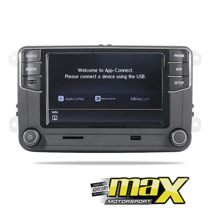 6.5 Inch VW RCD360 Double Din Media Receiver With Apple Carplay & Android Auto Max Motorsport