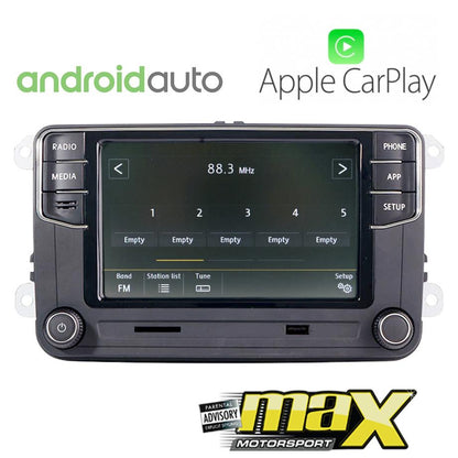 6.5 Inch VW RCD360 Double Din Media Receiver With Apple Carplay & Android Auto Max Motorsport