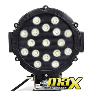7" 17 LED Round Spotlight (51W) maxmotorsports