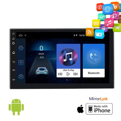 7 Inch - Universal Android Entertainment & GPS System With Phone Link Max Motorsport